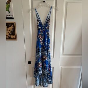 Jealous Tomato Blue Pink Ruffled Sundress